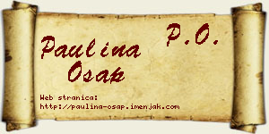 Paulina Ošap vizit kartica